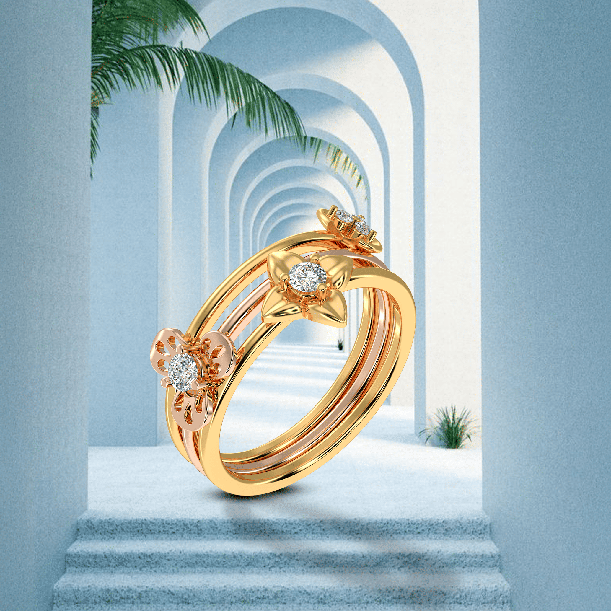 Trilogy Gardenia Accent Ring