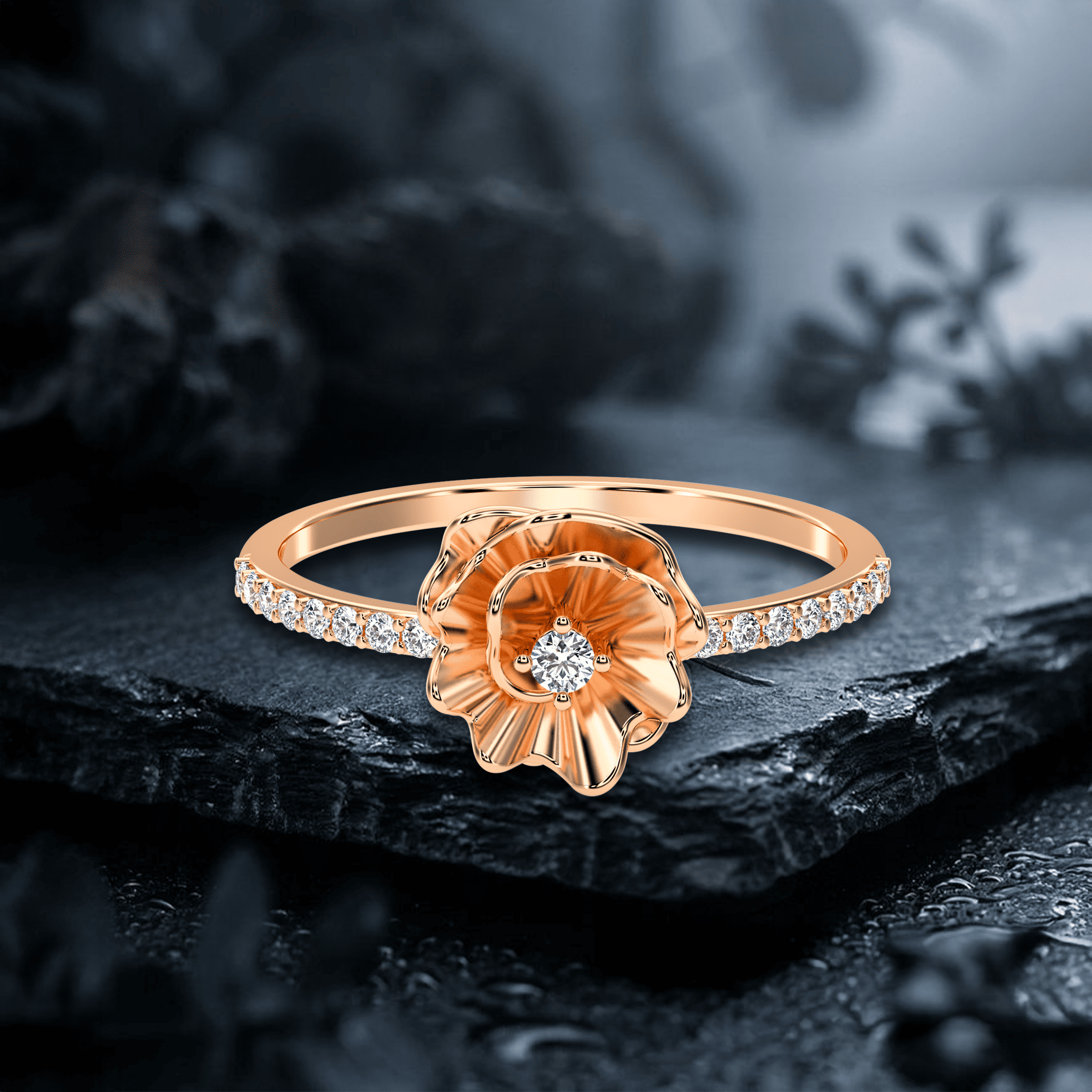 Sculptural Rose Gold Ring