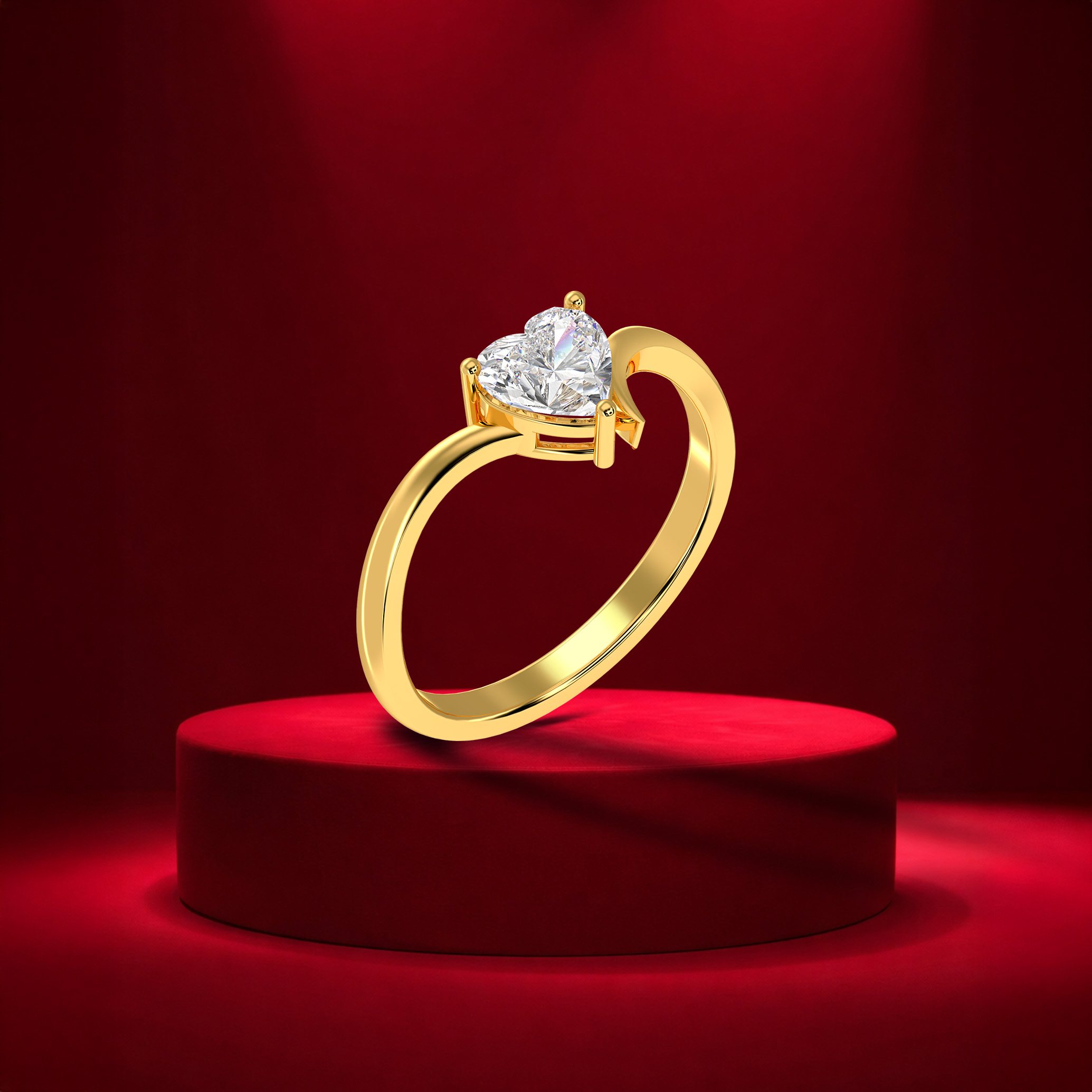 Ethereal Heart Contour Ring