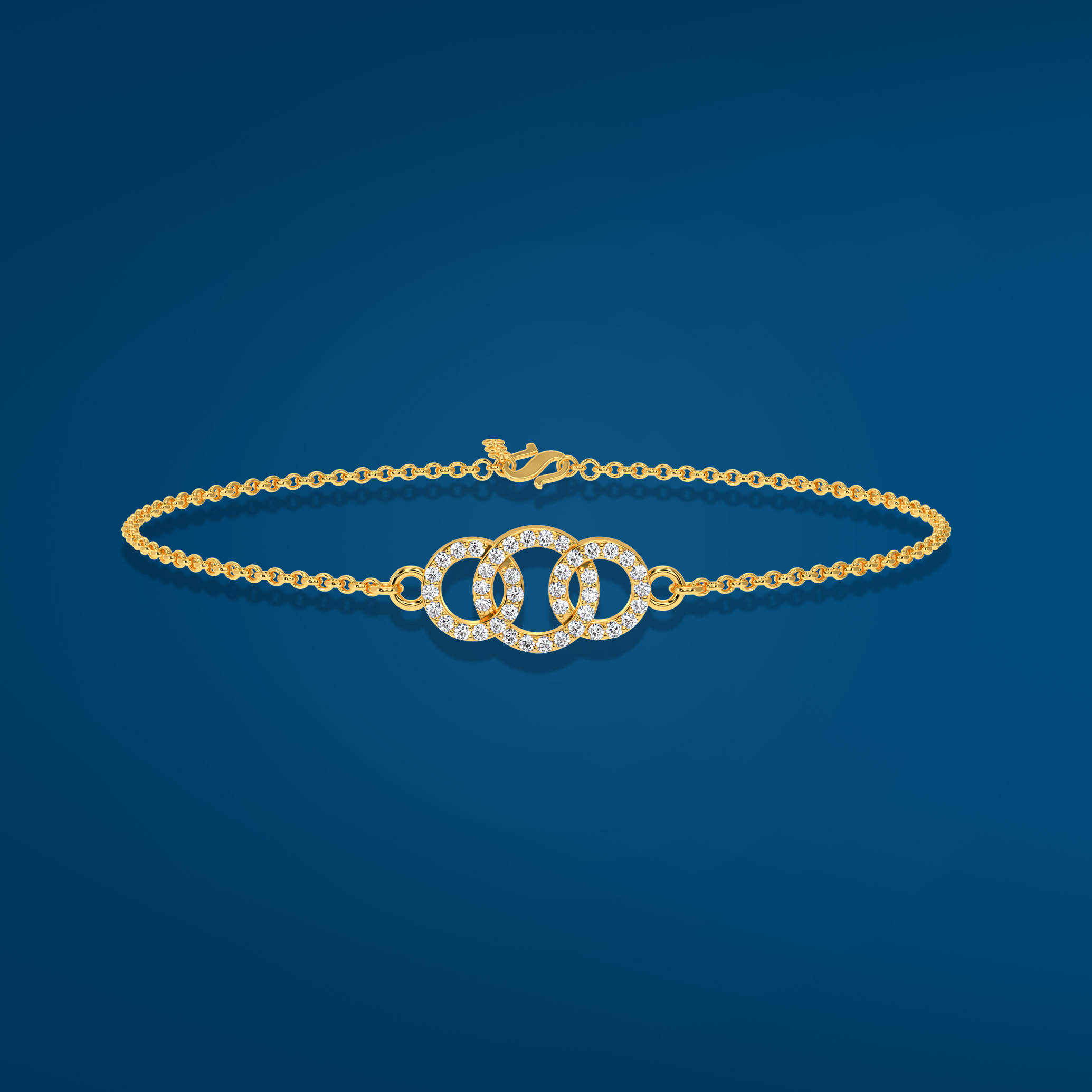 Trinity Circle Diamond Bracelet