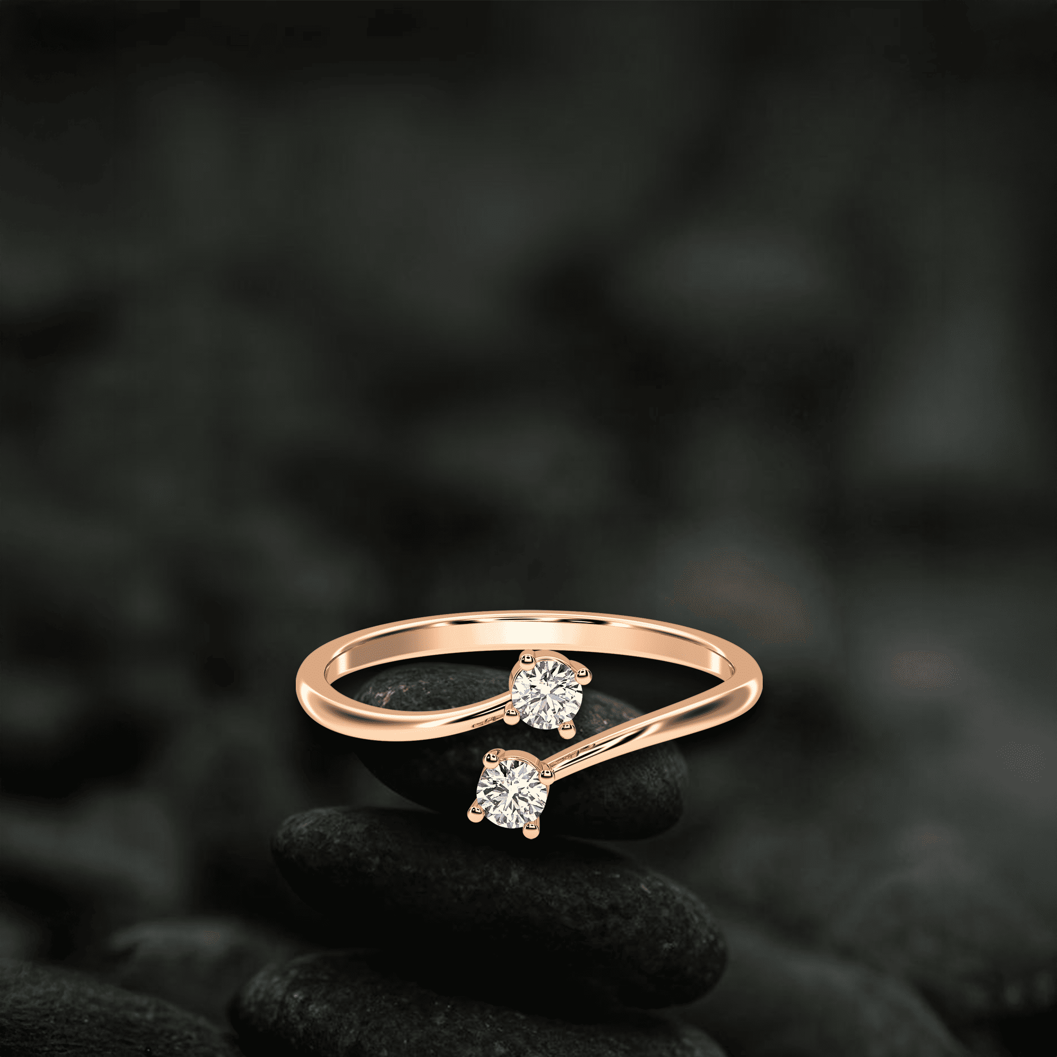 Rose Blush Duo Bypass Ring