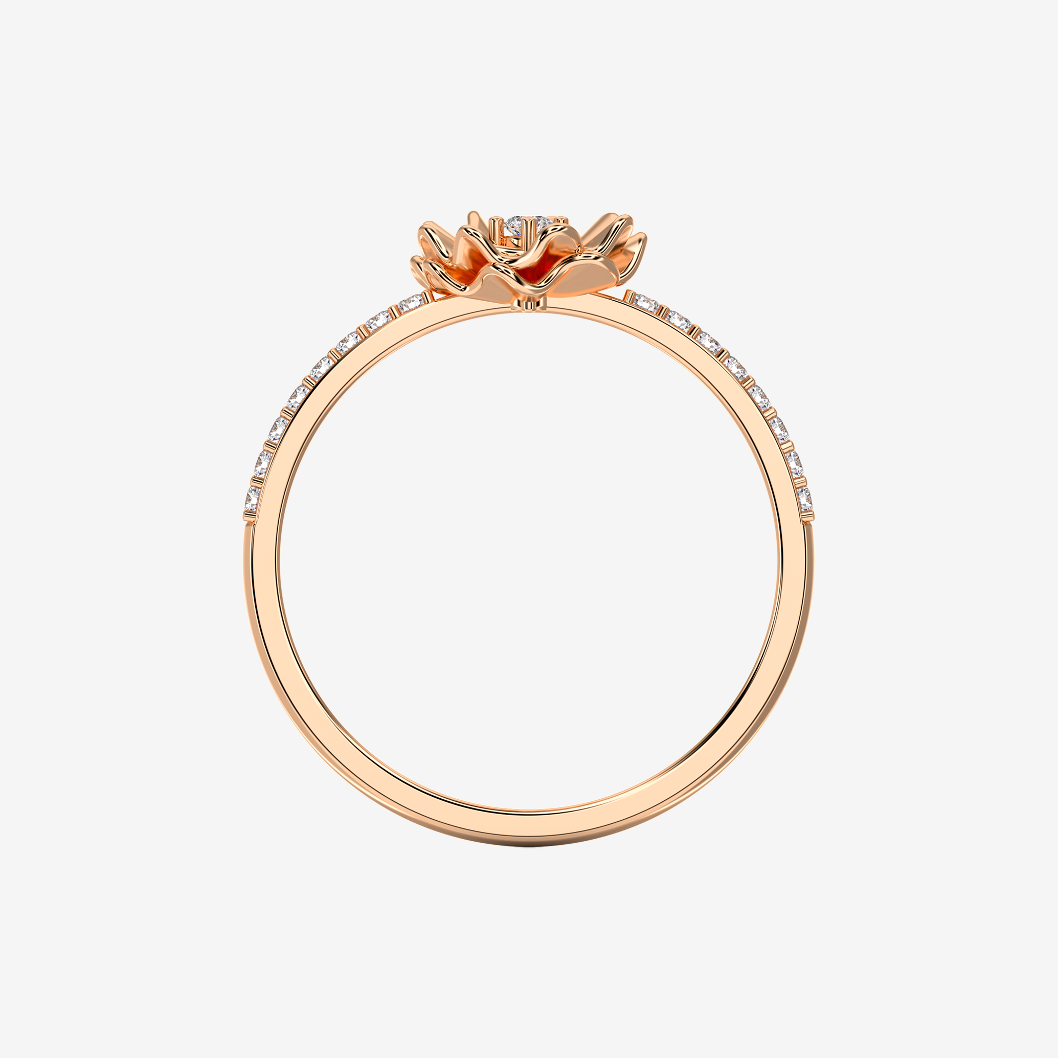 Sculptural Rose Gold Ring - Image 2