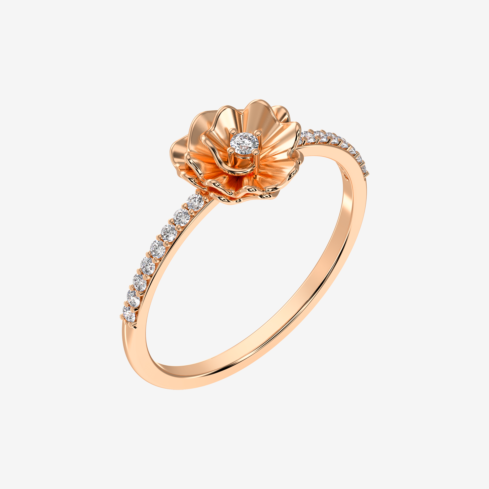 Sculptural Rose Gold Ring - Image 3