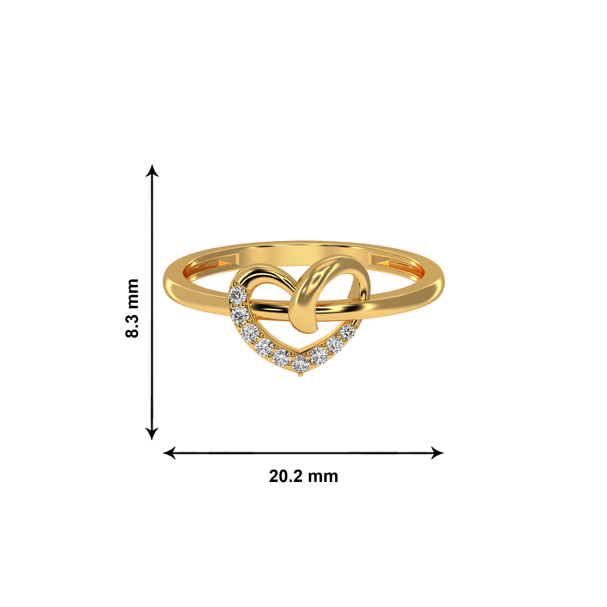 The Gilded Heart Knot Ring - Image 4