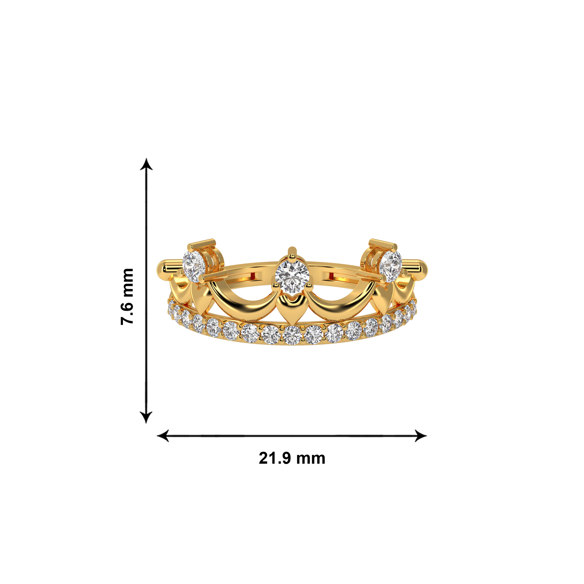 Golden Empress Pointed Ring - Image 4