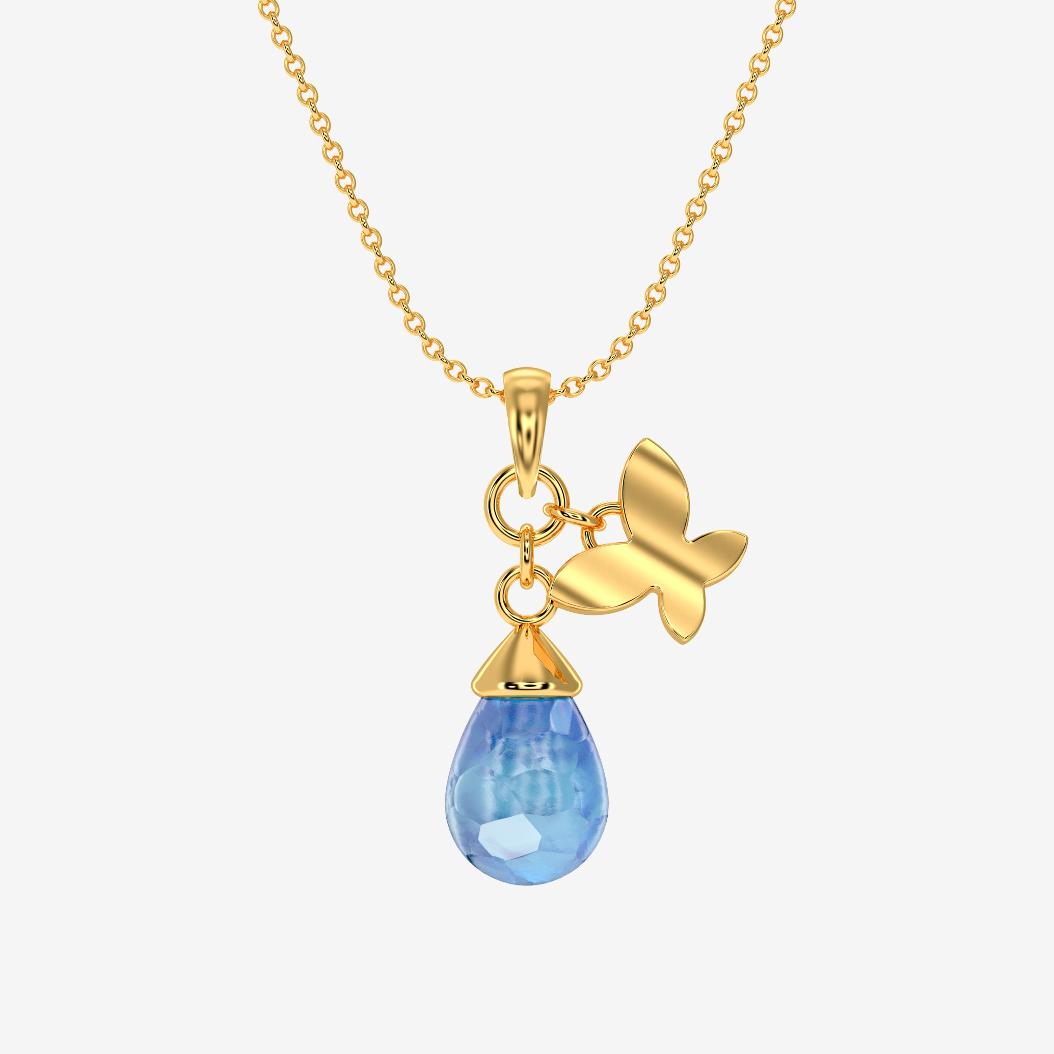 blue crystal charm