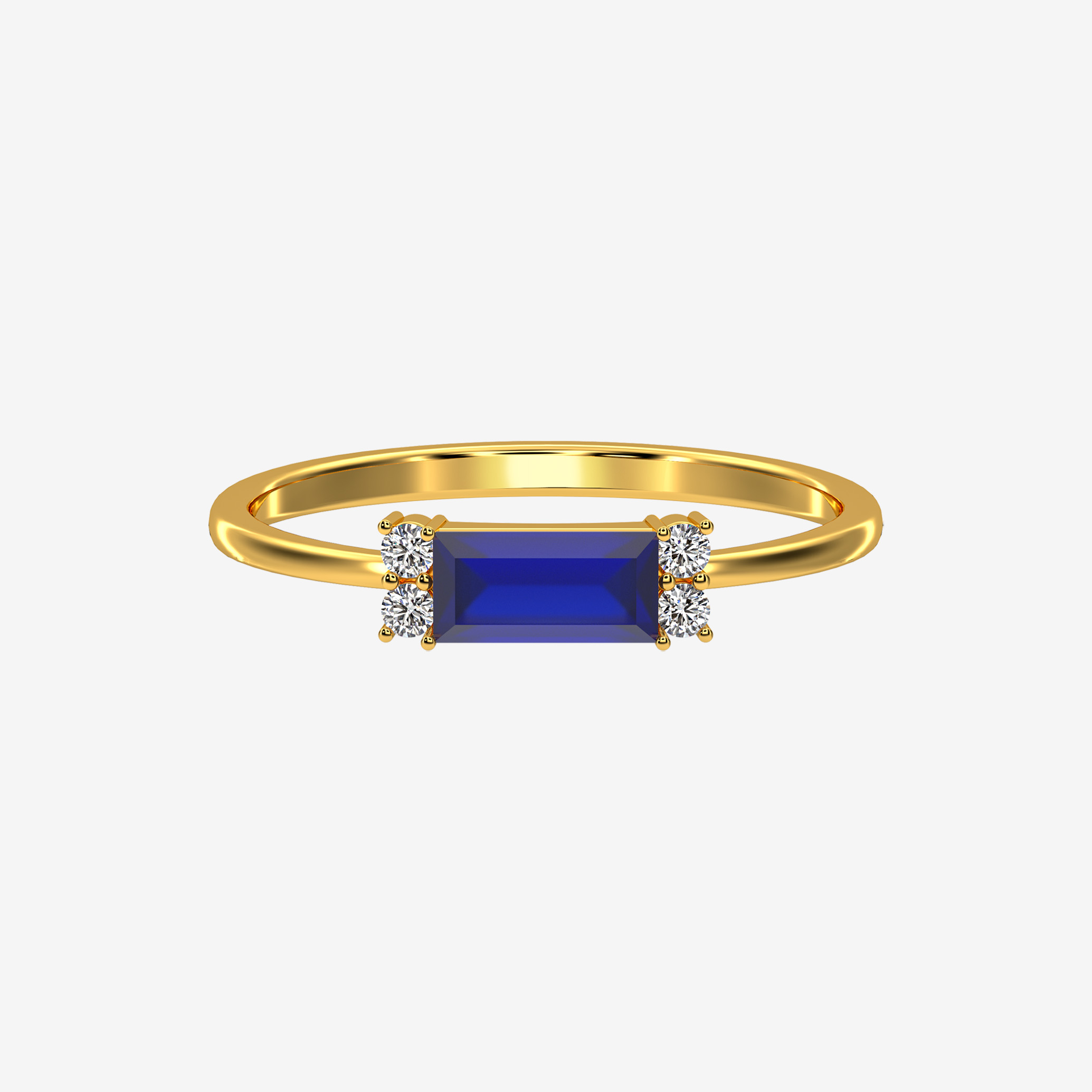 Sapphire horizon ring