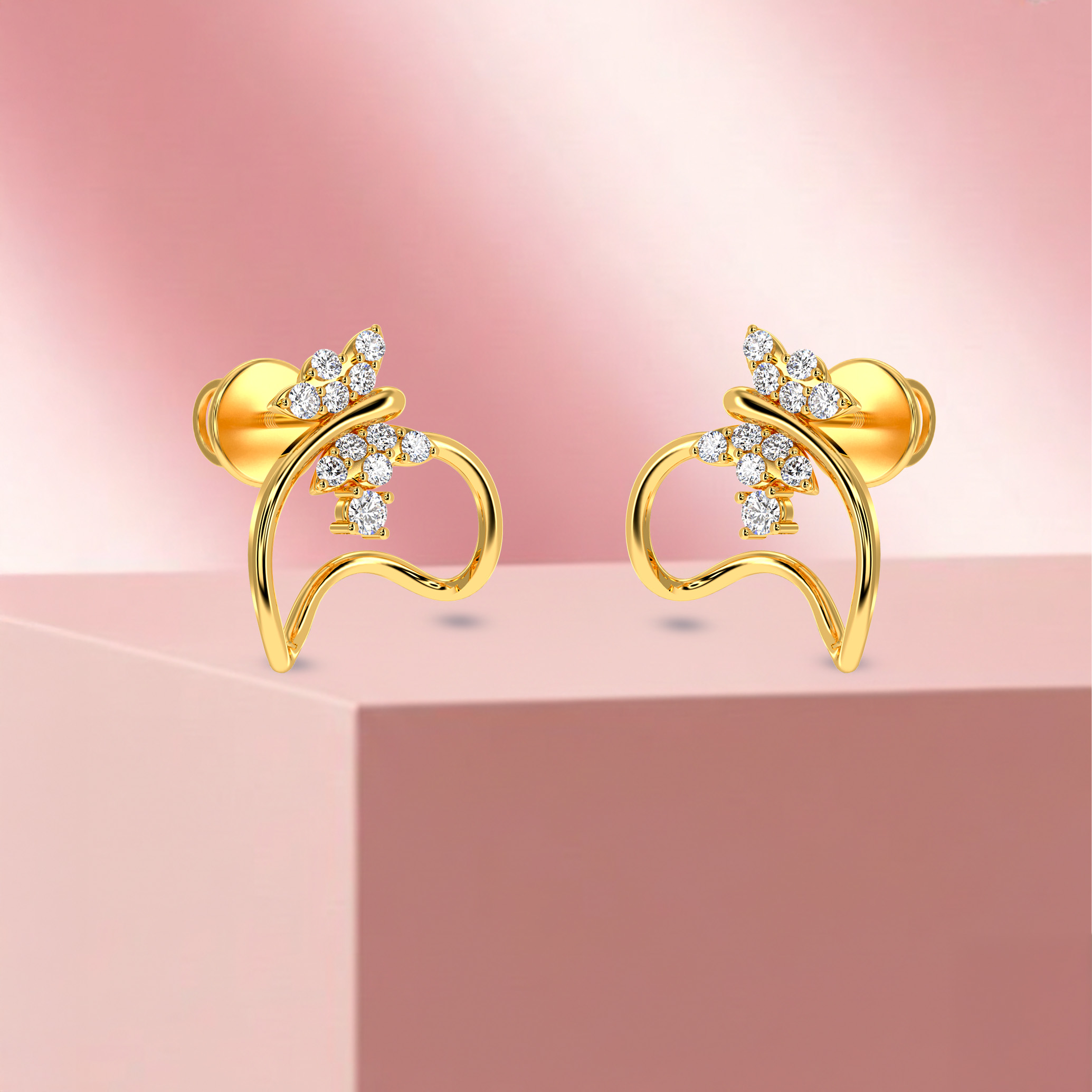 Fluttering brillance stud
