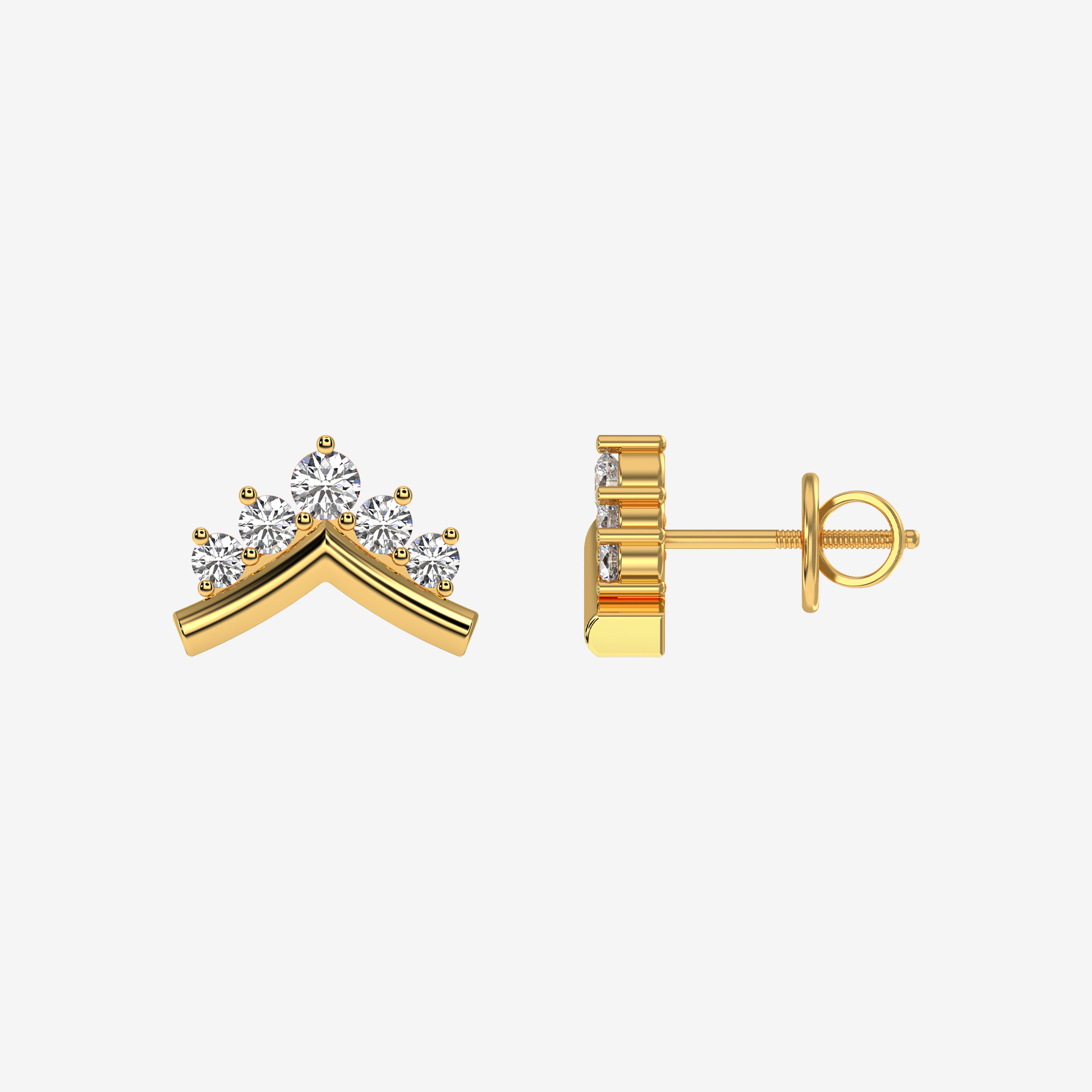 Golden Crest Studs - Image 2