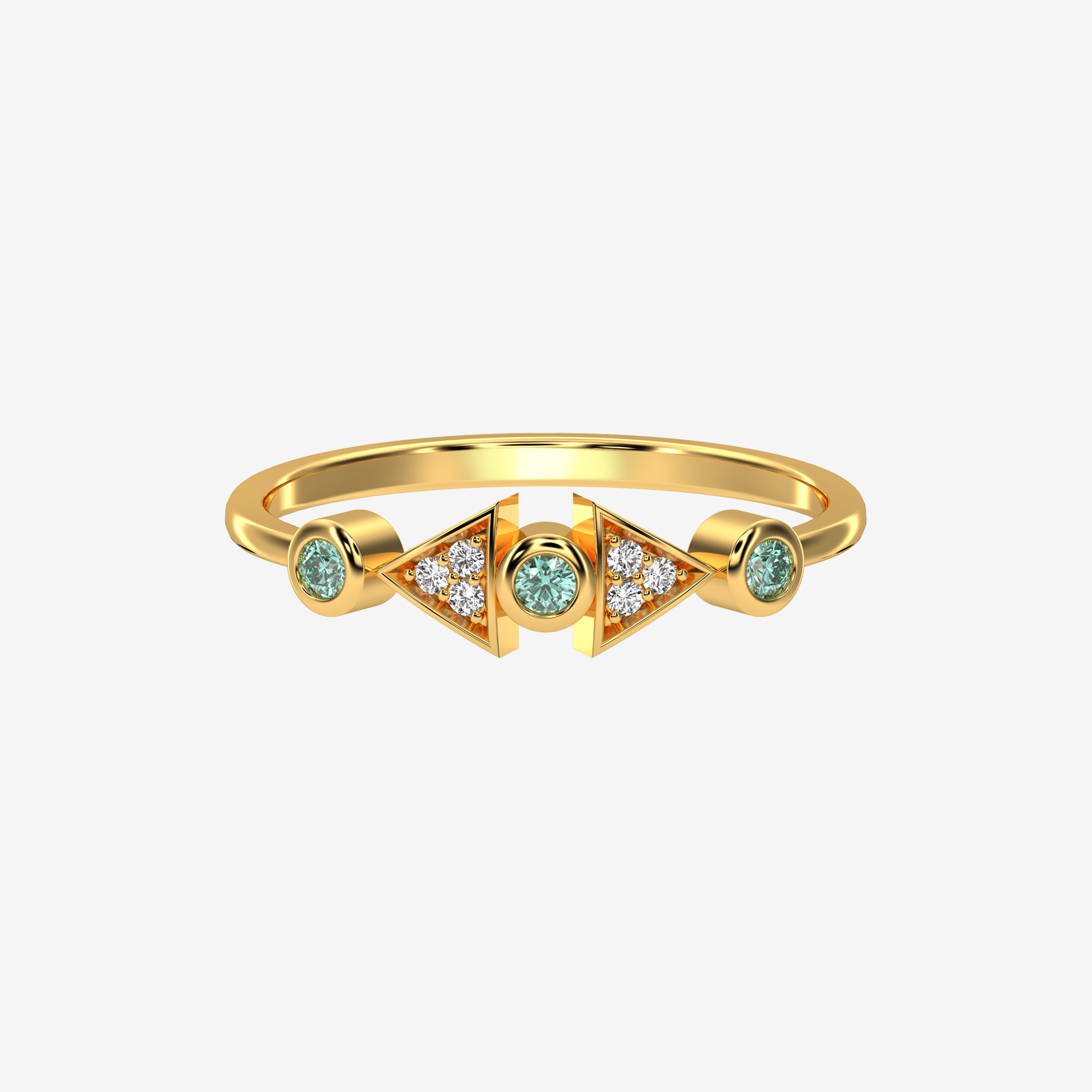 Geometric triangle ring