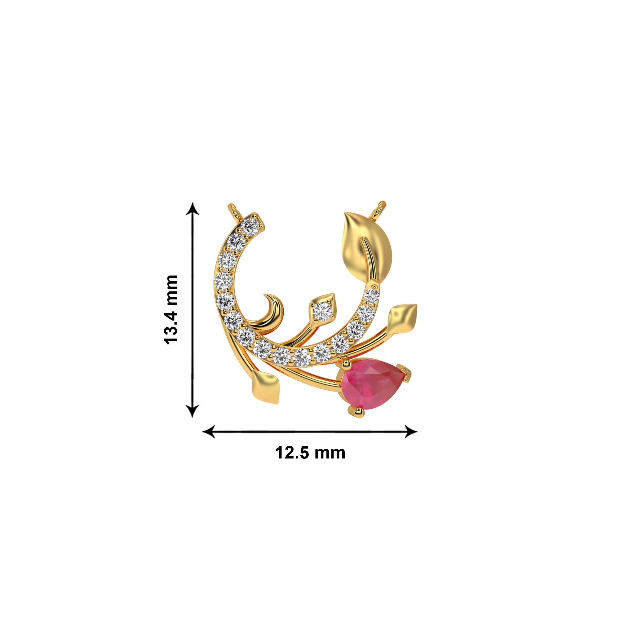 Flora ruby pendant - Image 4