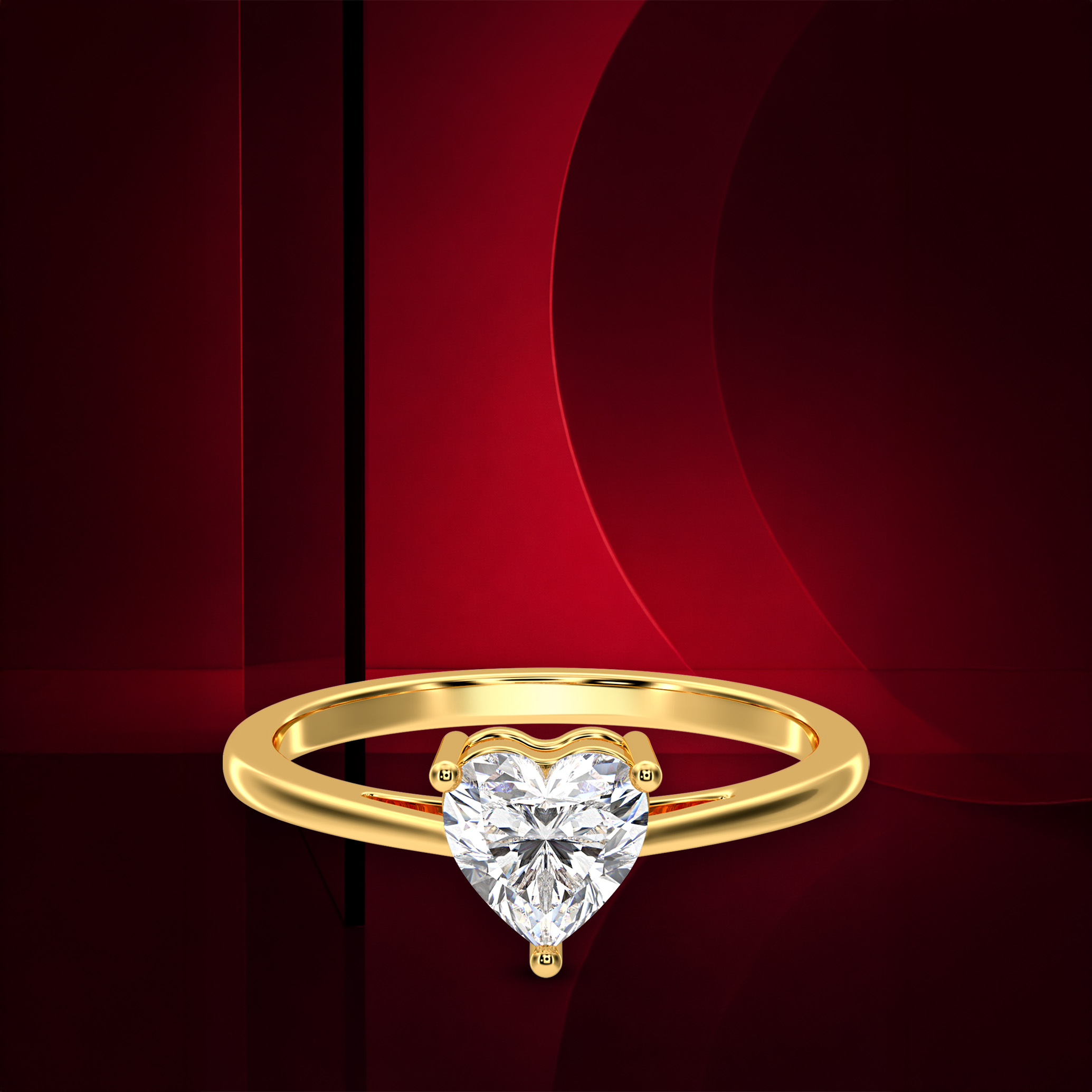 Heart cut moissainite ring