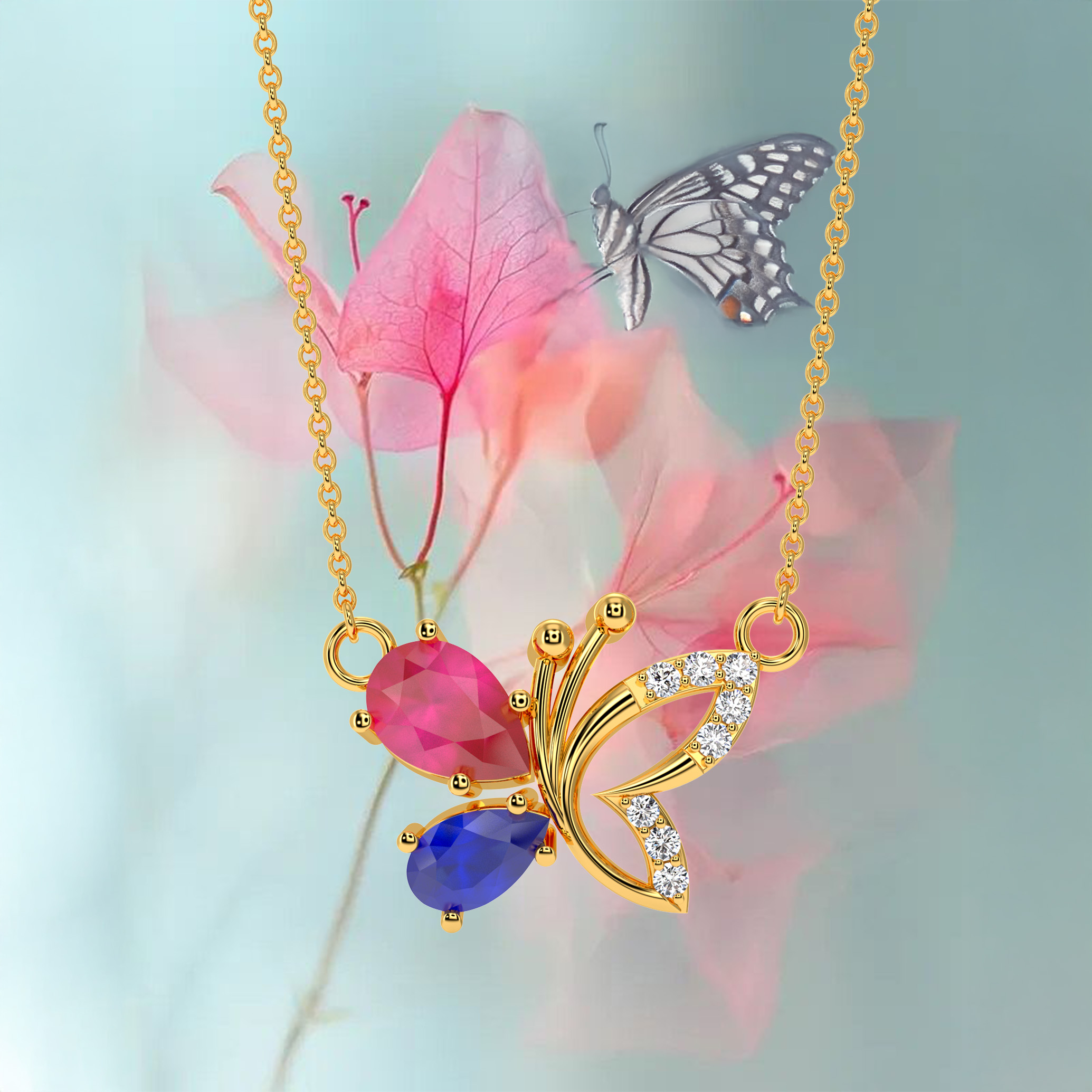 Mariposa butterfly pendant