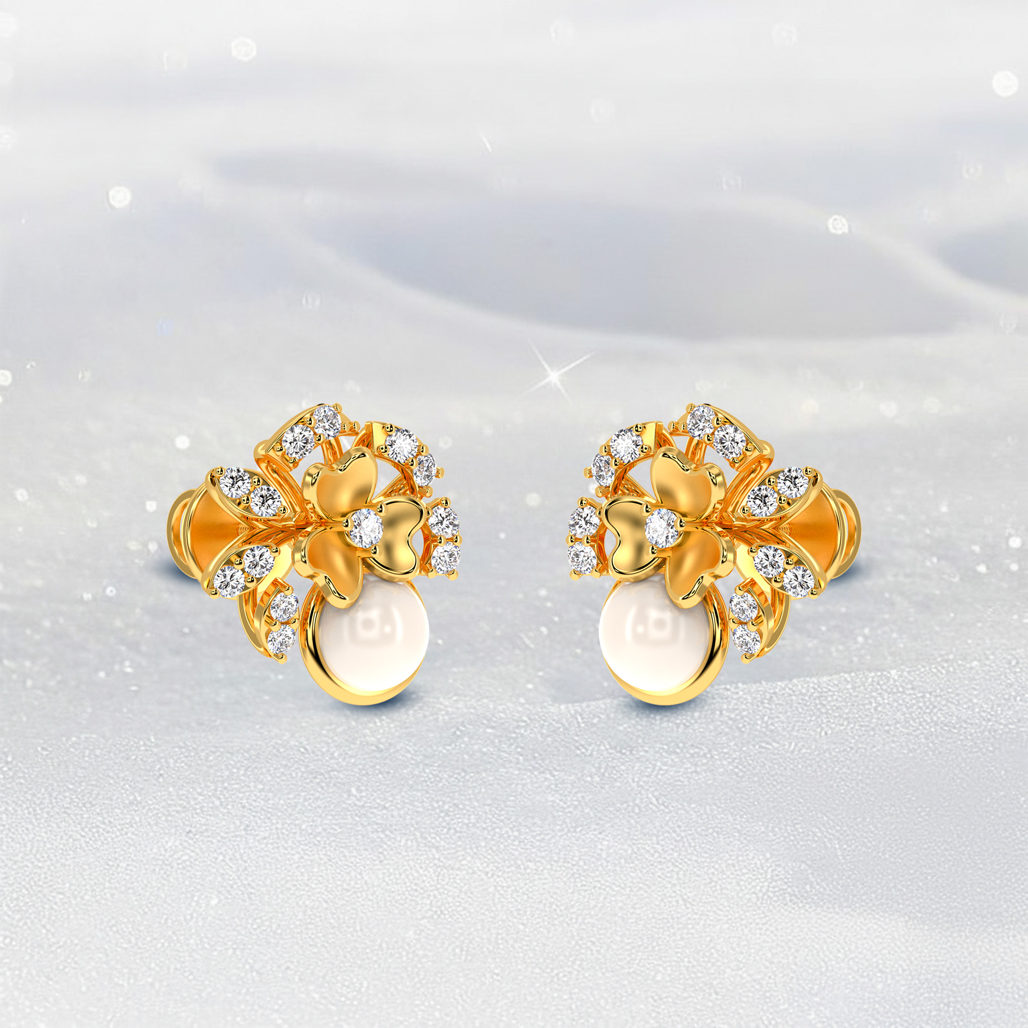 pearl blossom stud