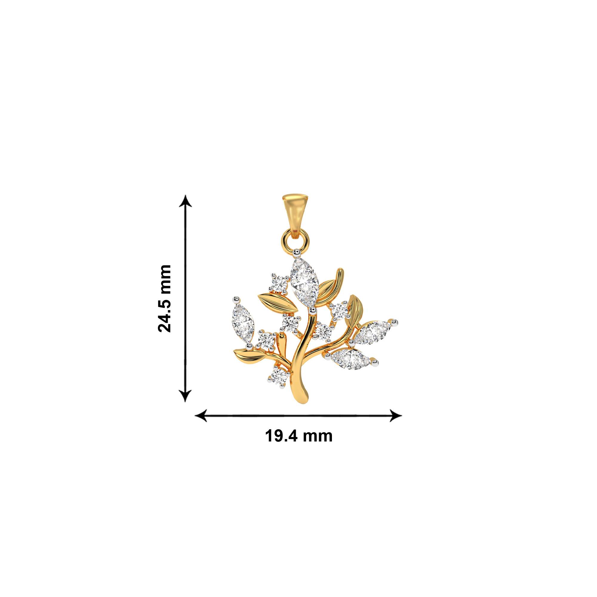 Sparkling Foliage Pendant - Image 4