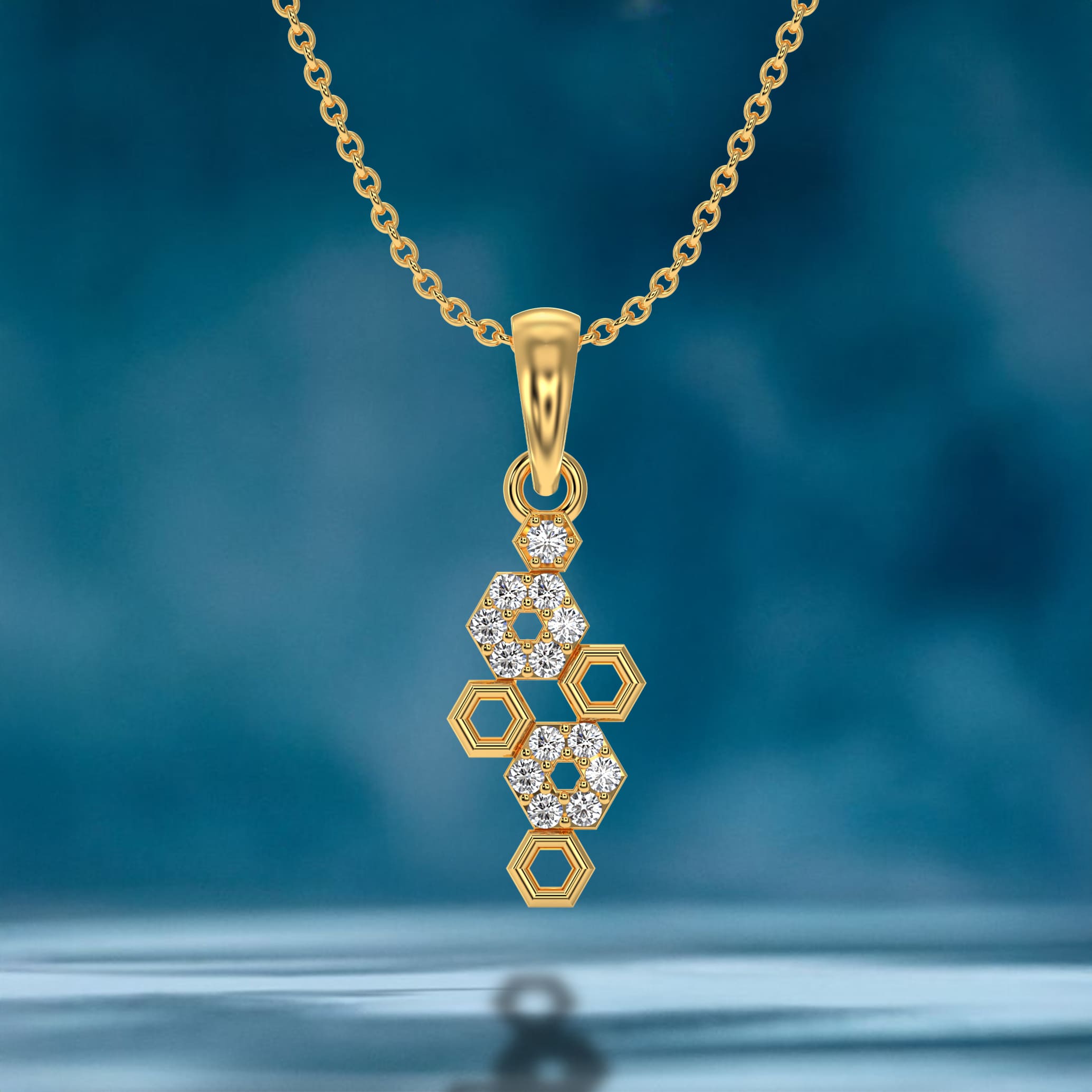 Honeycomb Drop Pendant