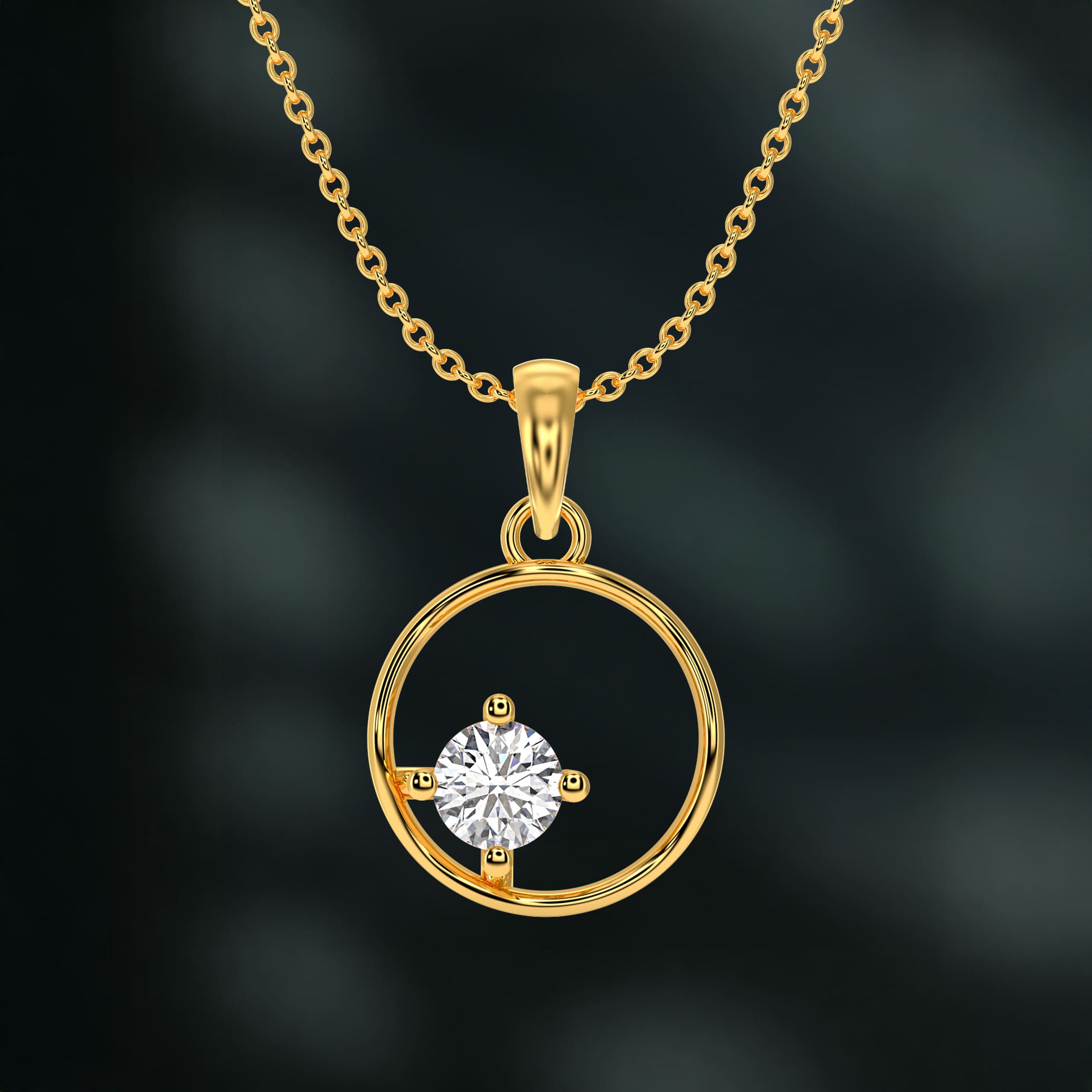Orbital Solitaire Pendant