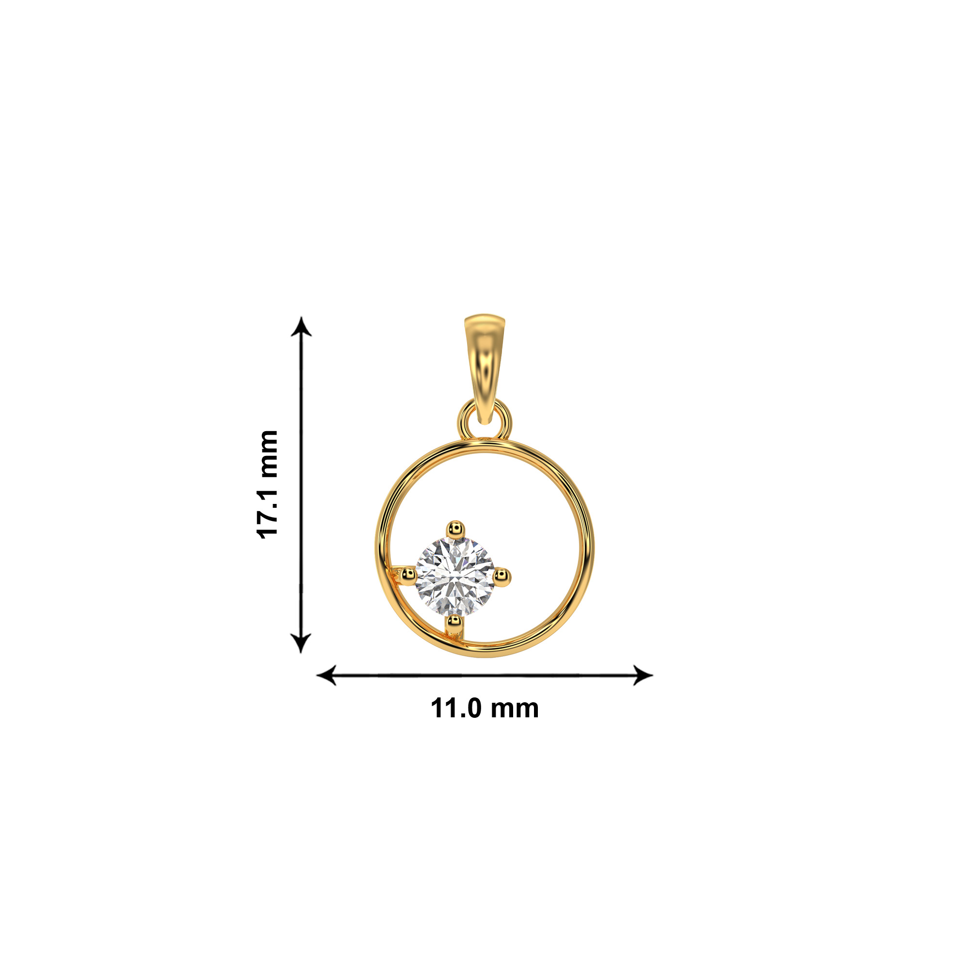 Orbital Solitaire Pendant - Image 4