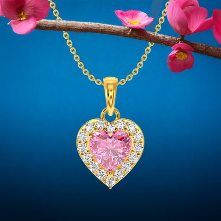 Rose heart pendant