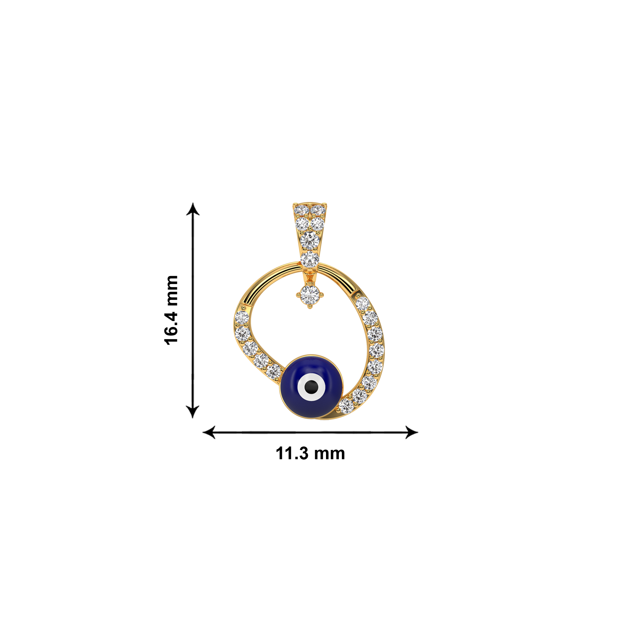 Evil eye open pendant - Image 4